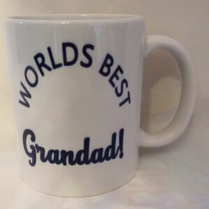 Gift for Grandad for his Birthday, Fathers Day, Christmas &#39;Worlds Best Grandad&#39; mug option to Personalise