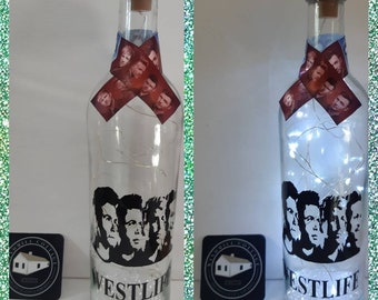 Inspired by Irish band Westlife light up bottle