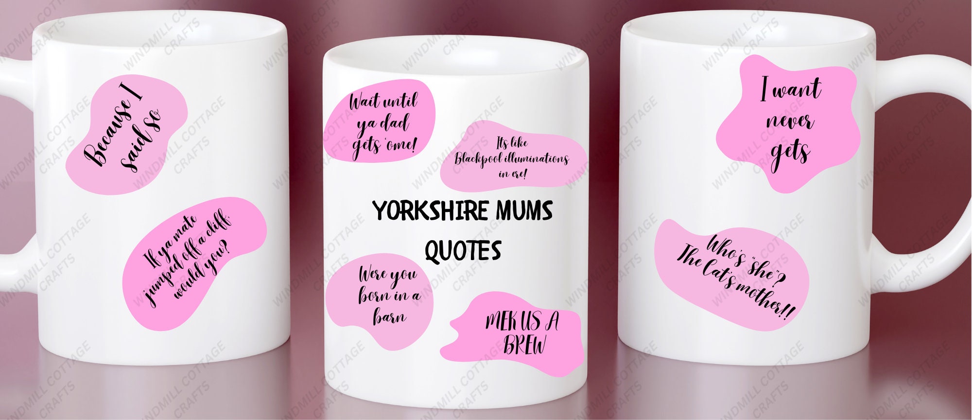 Yorkshire Mum Sayings Mug gift for Mothers Day