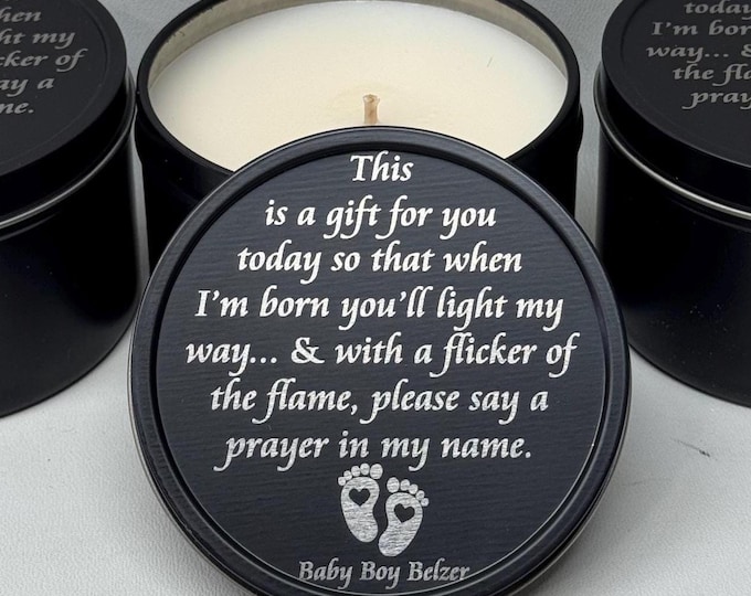 Custom Baby shower candle