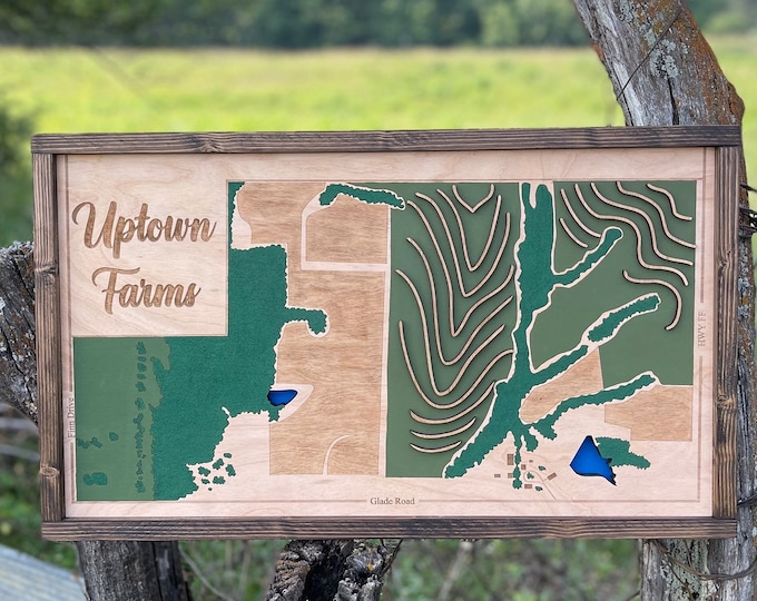 Custom Farm sign// laser engraved// family farm design// 2-D design //