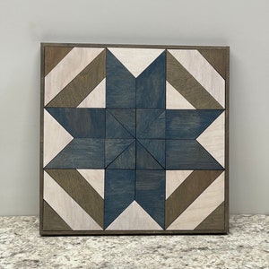 Wood quilt block || Americana || star || wall decor
