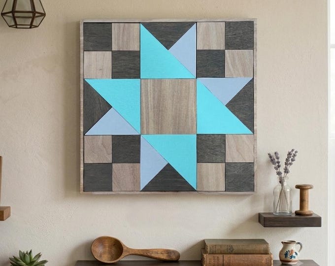 Wood quilt block || Americana || lone star || wall decor