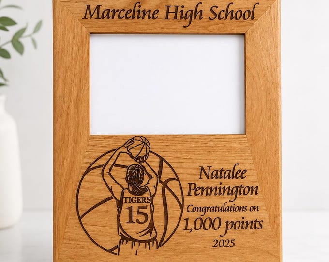 4x6 Red alder picture frame- personalized