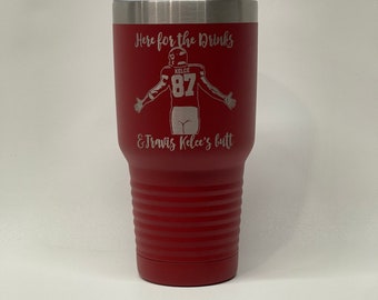 Travis Kelce Tumbler: Kansas City Drinkware, Personalized Stainless Steel