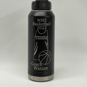 32 OZ polar camel water bottle // Basketball player // Laser Engraved // Travel drink ware // Coach Gift