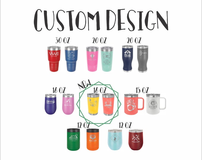 Custom 30 OZ polar camel tumbler//Double wall vacuum insulation with lid//Custom Laser drink ware// Custom Request