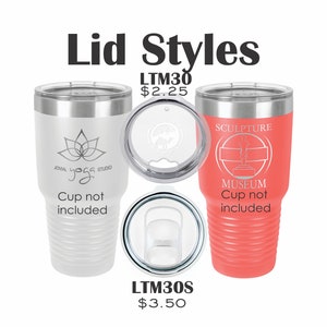 30 & 20 oz Lid // Lid Replacement // Lid Upgrade // Sliding Lid // Snap lid