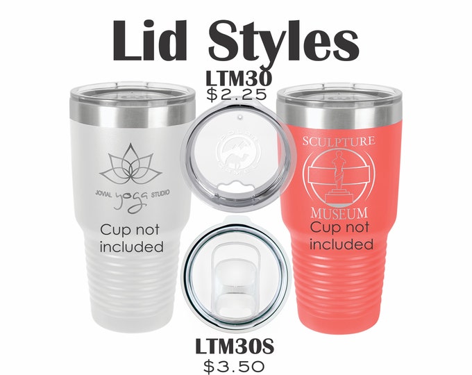 30 & 20 oz Lid // Lid Replacement // Lid Upgrade // Sliding Lid // Snap lid