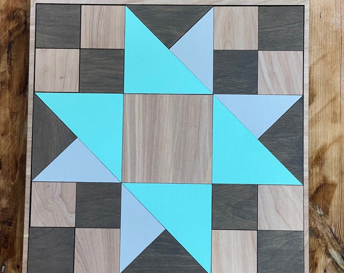 Wood quilt block || Americana || lone star || wall decor