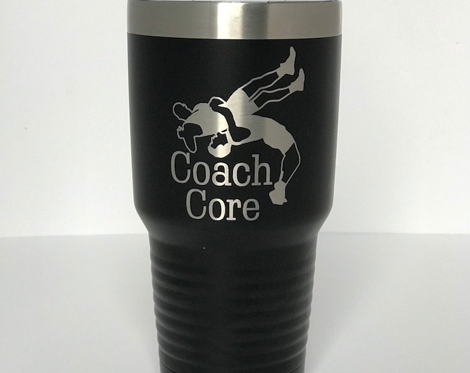 Custom polar camel tumbler//Double wall vacuum insulation with lid//Custom Laser drink ware// personalized coaches cup// wrestling