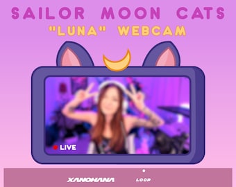 Sailor Moon Cats - Luna | Twitch Animated Alert Banners - Etsy
