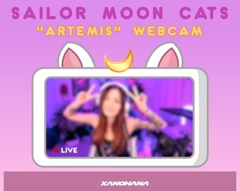Sailor Moon Cats Artemis Twitch Animated Alert Banners - Etsy