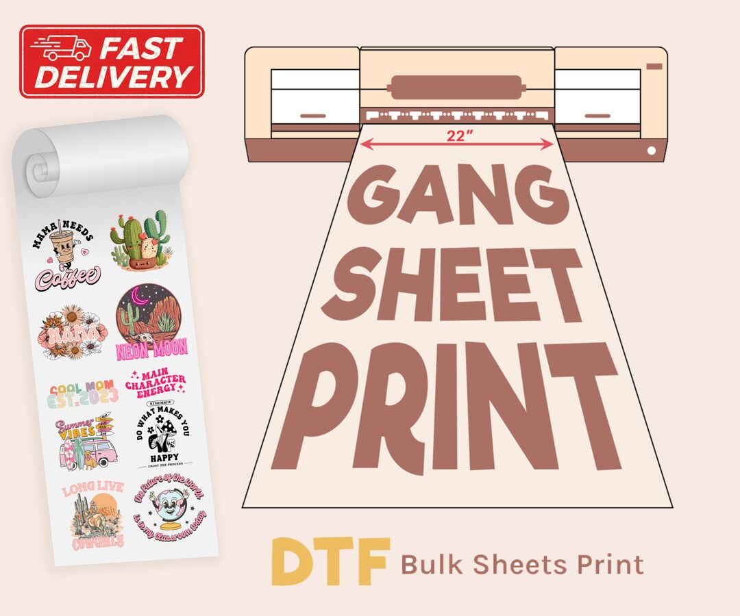 Custom DTF Transfers Gang Sheet Wholesale Full Color Heat Transfers - Etsy