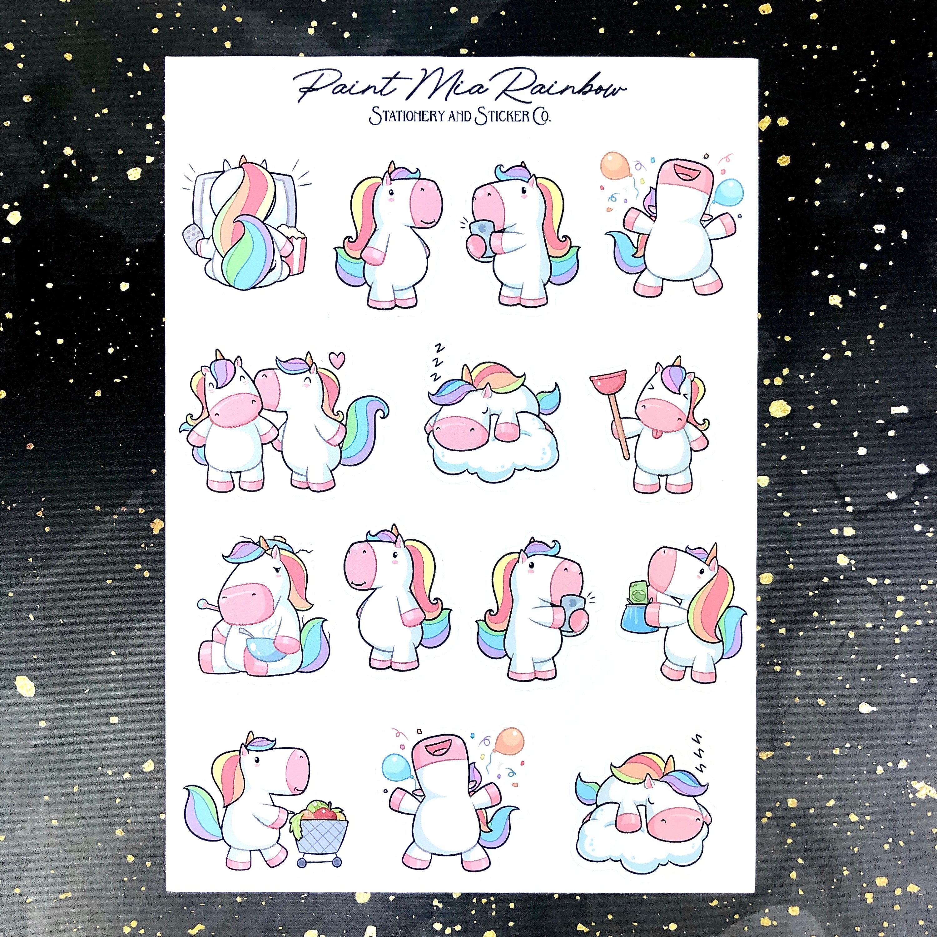 cute unicorn stickers planner stickers decorative stickers etsy