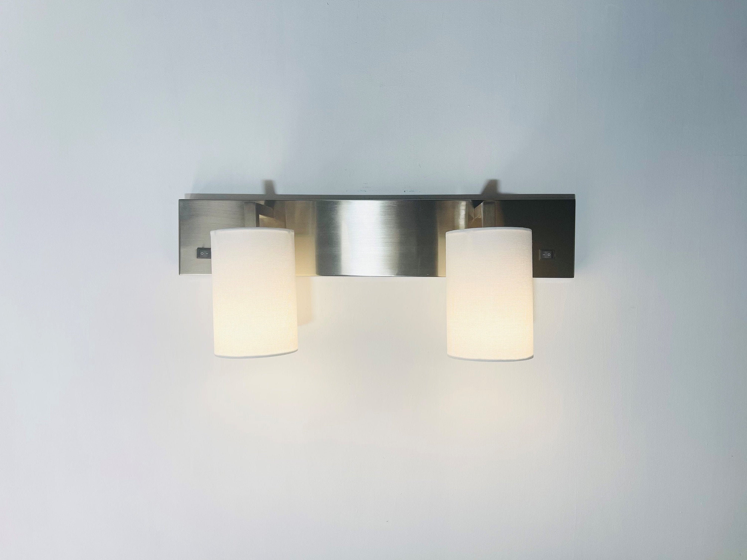 Lámpara de pared ligera del dormitorio dos aplique de pared | Etsy