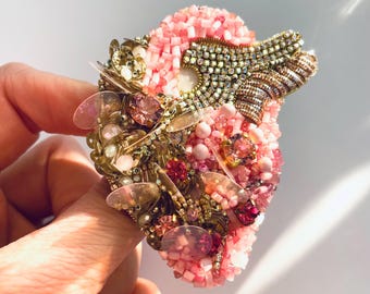 Heart Brooch, Anatomical Collar Pin, human heart pin, Valentine brooch
