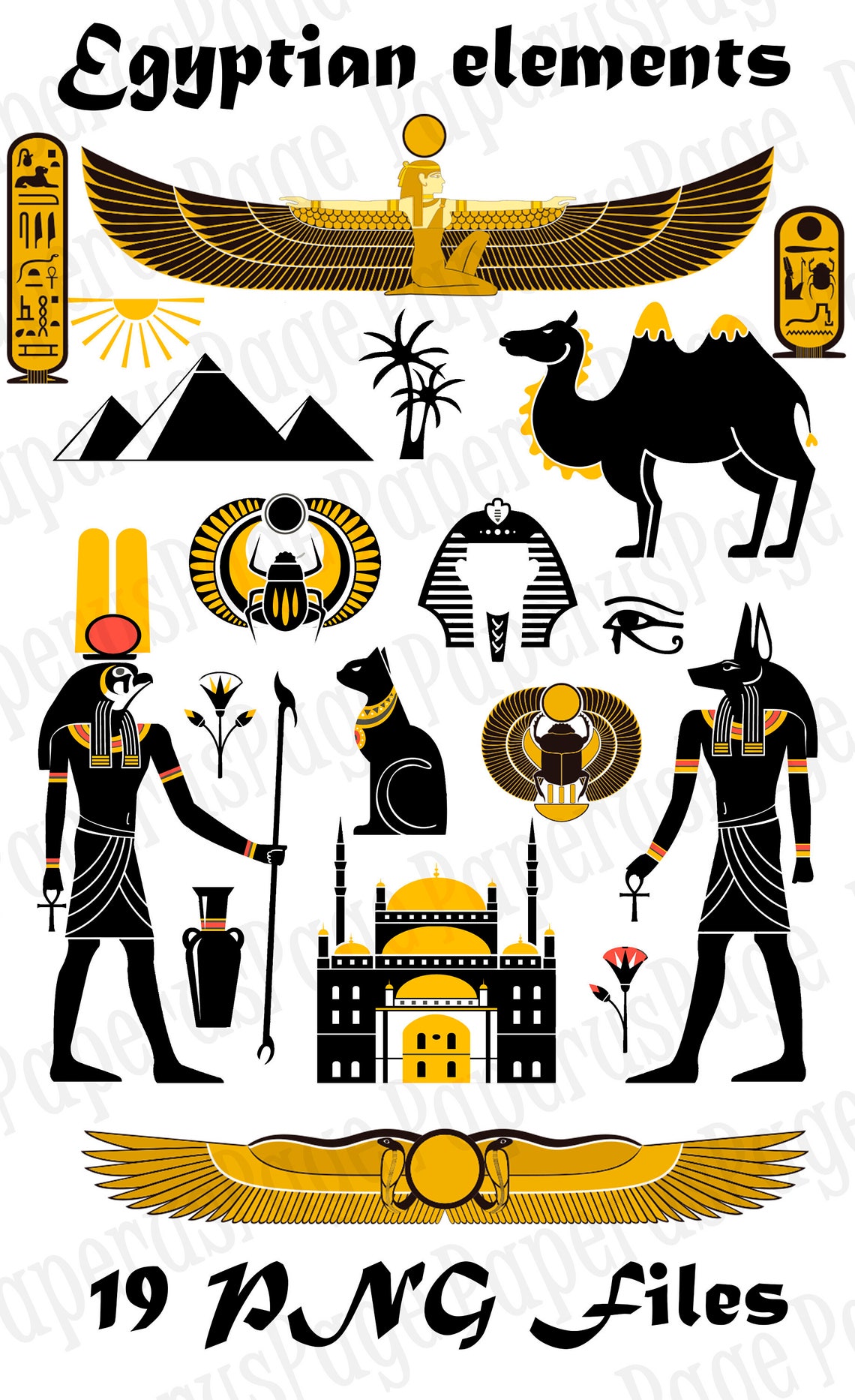 Egypt Digital Stickers DIGITAL Clipart Clipart download Etsy