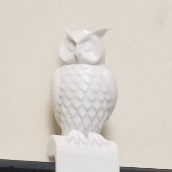 Webcam cover, laptop, laptop decals, laptop decor, Owl figurine, Owl Statue, Owl Sculpture, gift for coworkers, office decor, owl collection