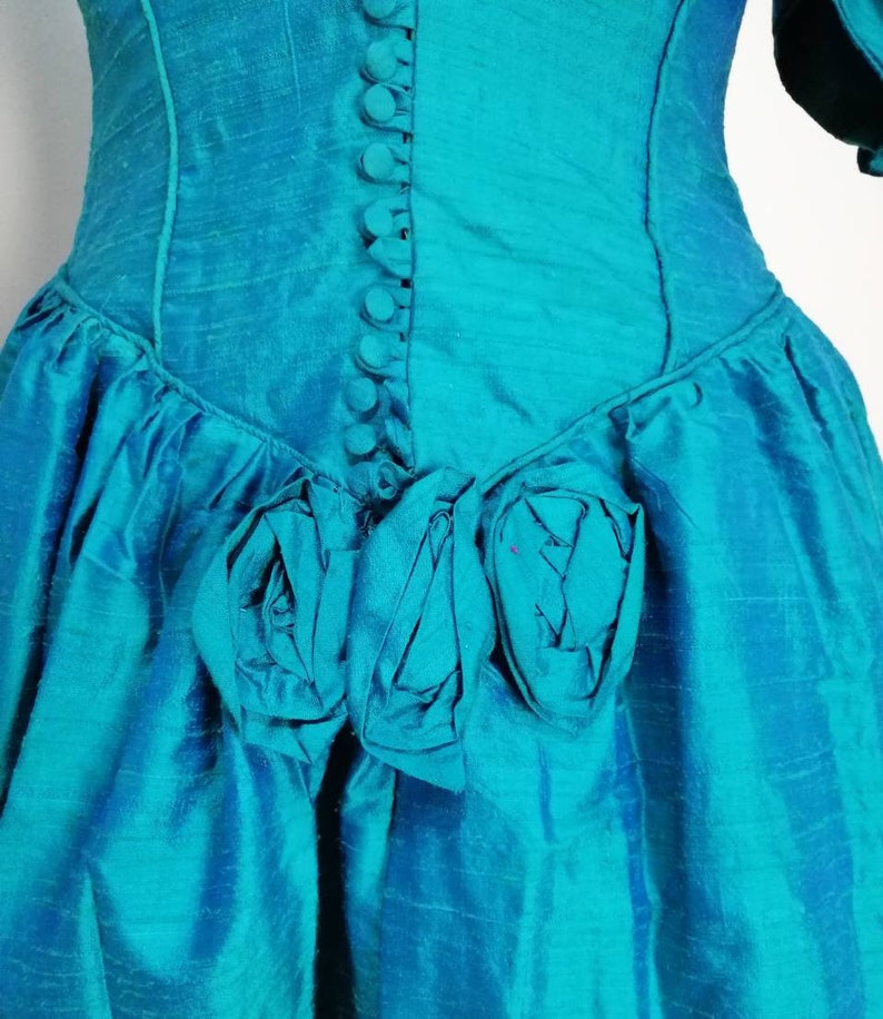 Vintage Ball Gown 80s 90s Ball Dress Medium Lenght Size M Etsy