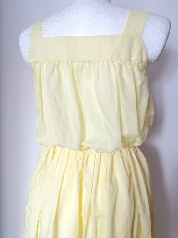 Vintage yellow cream dress 70s, summer dress, lon… - image 7