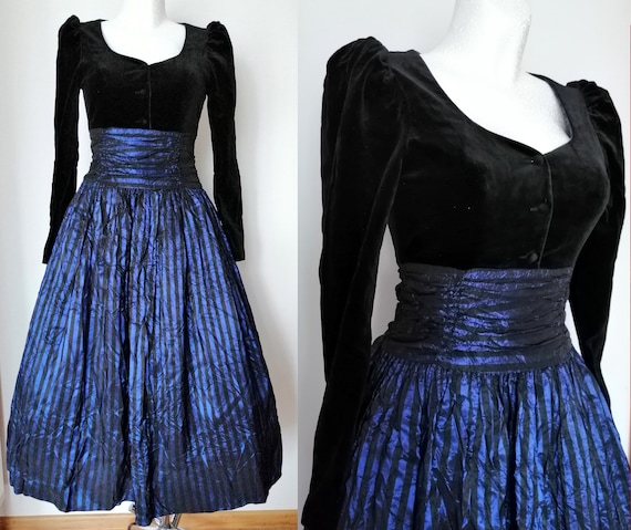 Vintage Laura Ashley dress from 80s,steampunk stri