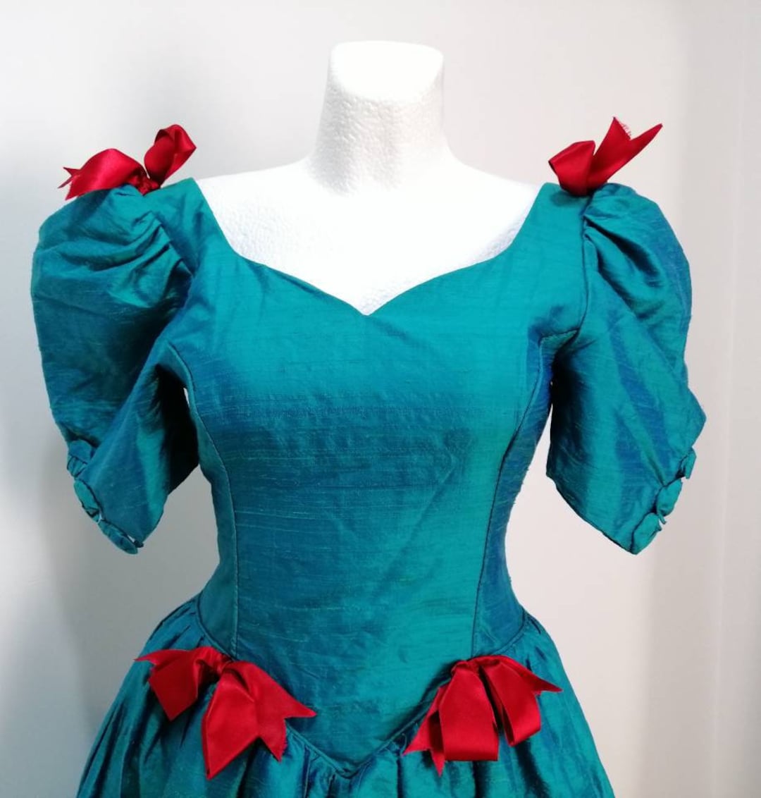 Vintage Ball Gown 80s 90s Ball Dress Medium Lenght Size M Medium