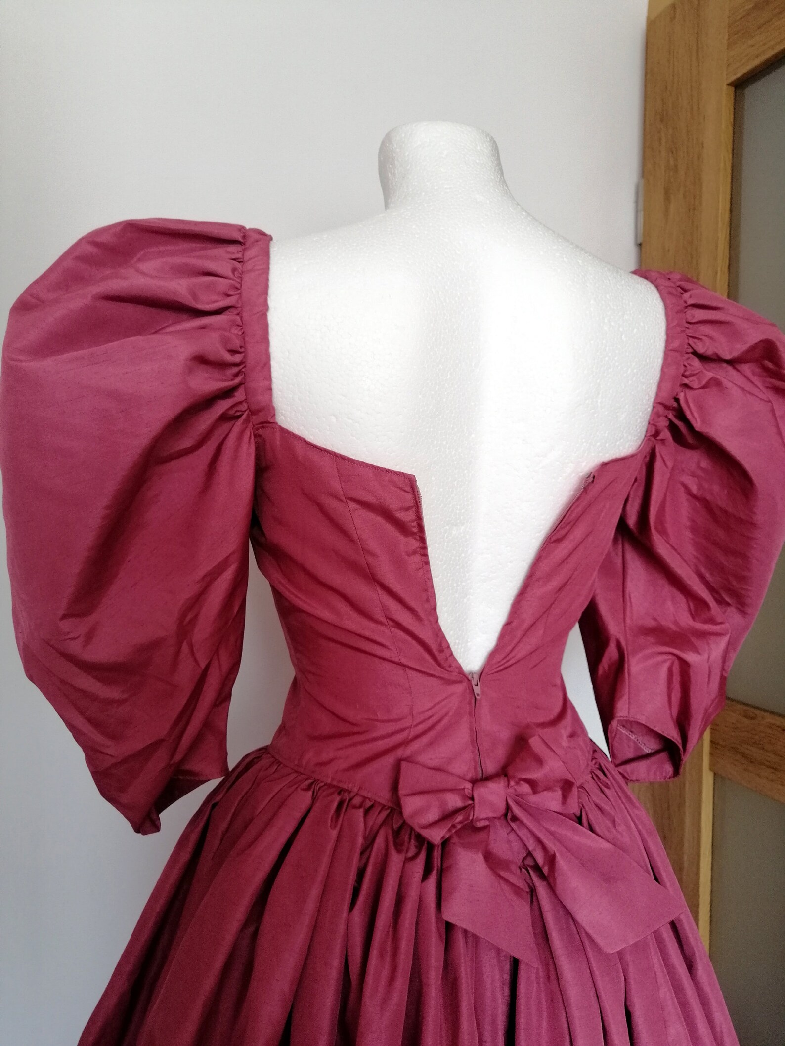 Dirty Pink Lace Evening Gown