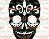 Sugar Skull SVG Digital Cut File