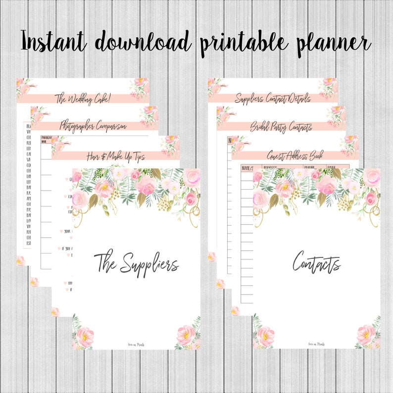 Wedding Planner Printable Wedding Planning Book Printable Etsy Wedding Planner Printable Wedding Planning Book Printable Etsy