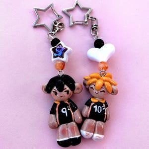 Anime volleyball clay keychain