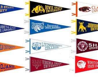 Set of 12 CIAA Conference Schools - Wool Felt Pennants