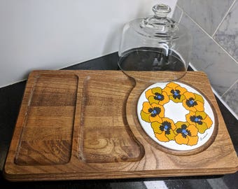 Vintage Goodwood Pansy Cheese Board