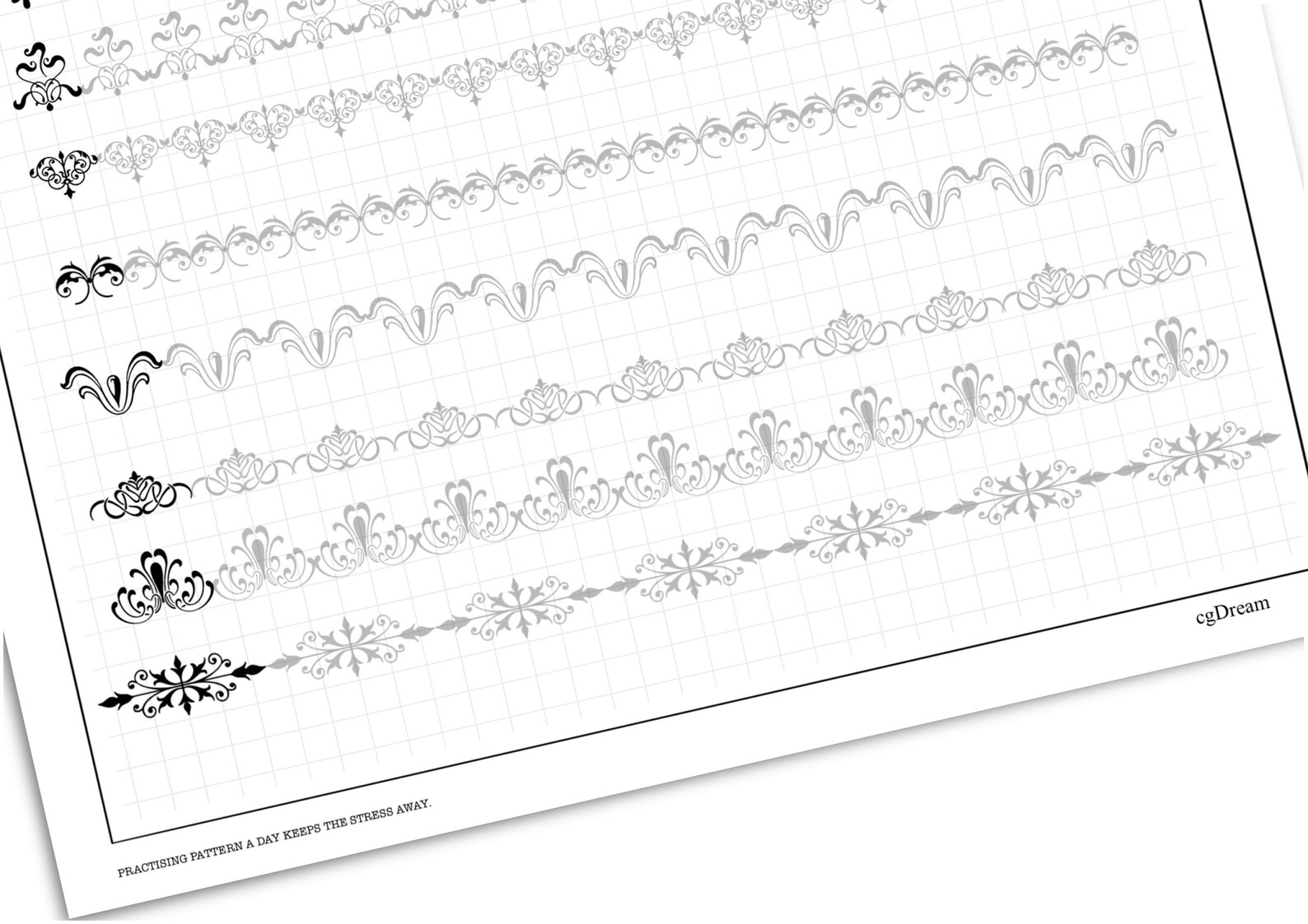 PPT 05 Pattern Practice Templates Geometric Ornament Etsy