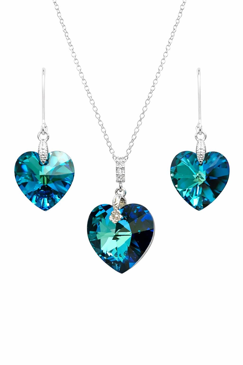 Swarovski heart crystal earrings - Etsy 日本