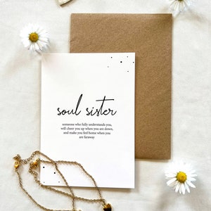 Freundschaftsset Soul Sister | Armbandset | Geschenkkarte | Beste Freundin | Seelenverwandte | Personalisierte Geschenkidee