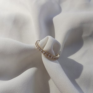 Claire full shining zirconia ring, gold-plated, nickel-free, set with zirconia, gift idea, anniversary gift
