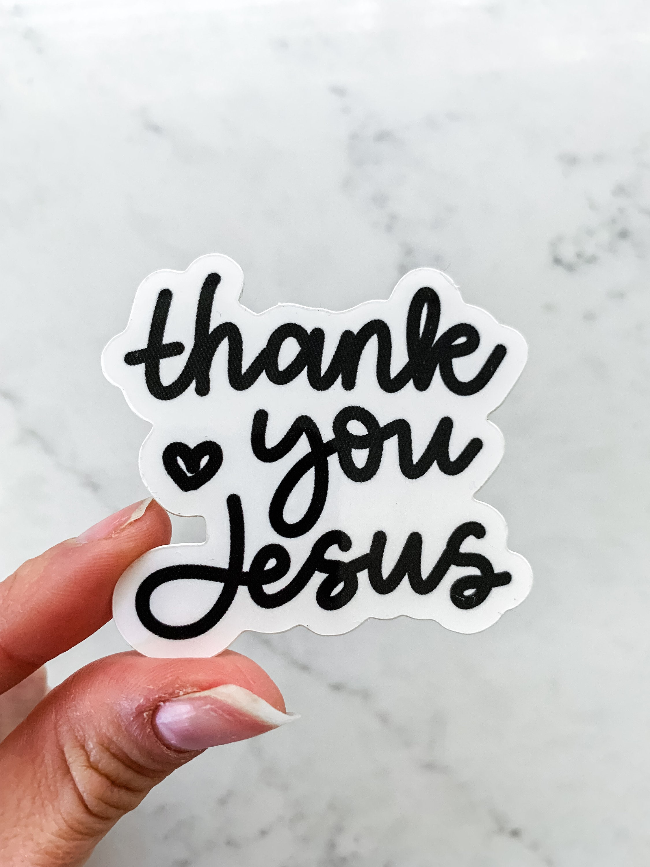 Thank You Jesus Sticker Faith Stickers & Christian Sticker Gratitude Sticker Vision Board Sticker Religious Stickers Bible Sticker Thankful