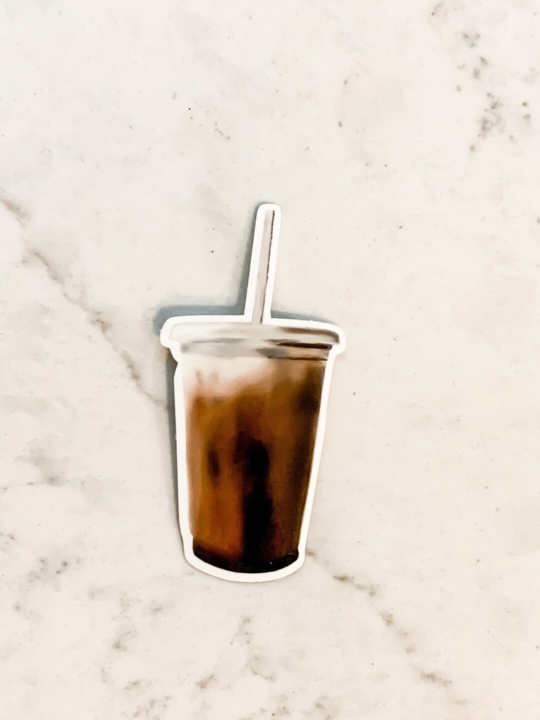 Iced Coffee Sticker Original Hand Drawn Art Sticker for Coffee Lovers