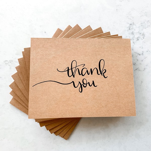 Thank You Cards Cursive Thank You Card Pack Cute Thank You Card Thank You Cards Thankful For You Cards With Blank Envelopes Grateful Card