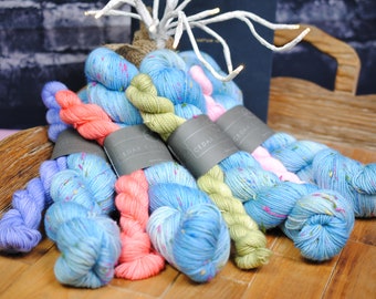 Iceberg Blue 85/15 SW Merino/Multi Donegal Sock Sets