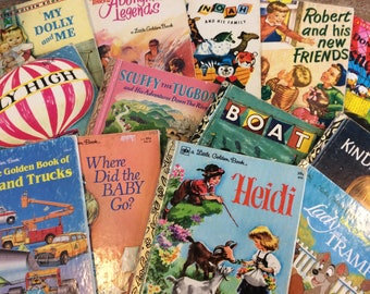 PLEASE CUSTOM MAKE - A Little Golden Book Banner / Bunting