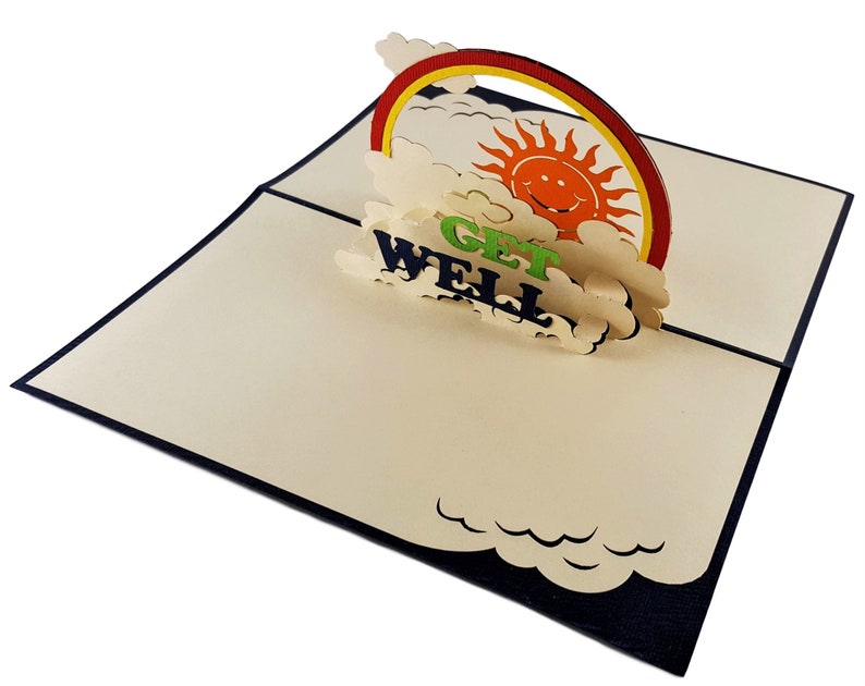Sunshine Get Well Soon Pop Up Greeting Cards Feel Better Soon Etsy