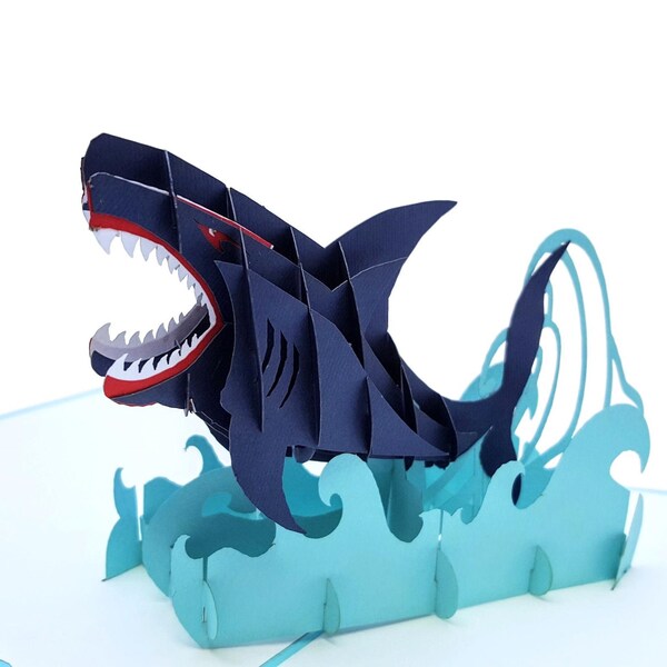 Shark Pop up Card - Etsy