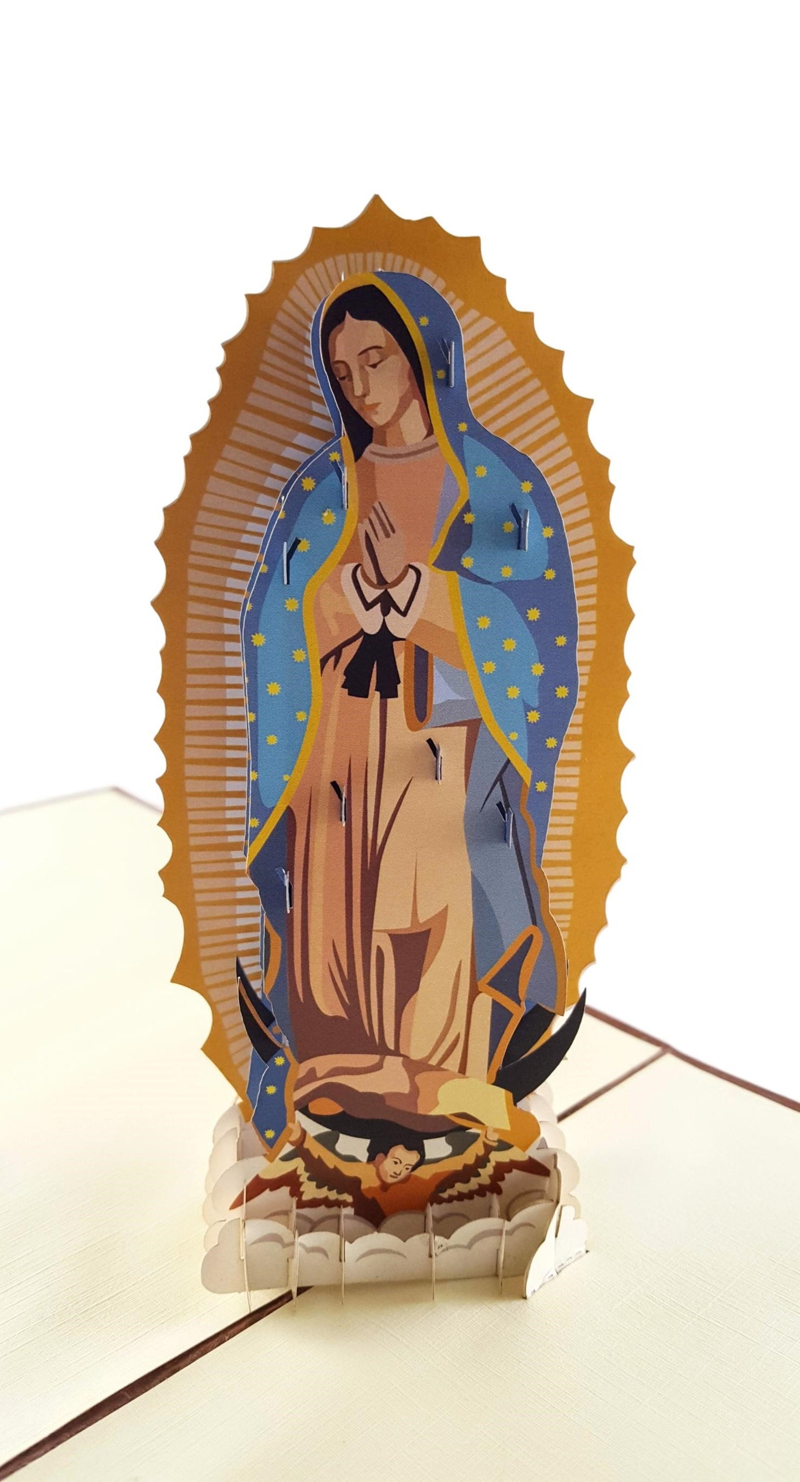 Our Lady Virgen De Guadalupe 3D Pop up Greeting Card Mother Etsy