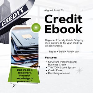 Credit Repair Ebook | Build, Fix, Fund Your Finances (Digital Guide)