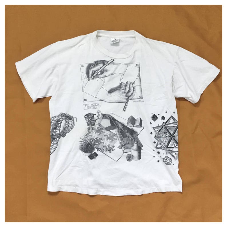90's MC Escher All Over Prints Tee Andazia Tag XL Made in - Etsy Australia