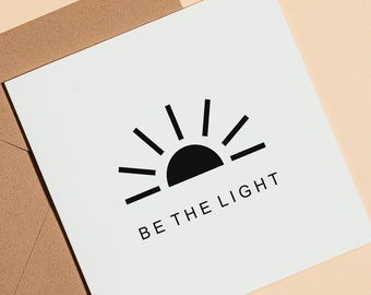 Be The Light Print: Christian Wall Art Illustration (Digital Download)