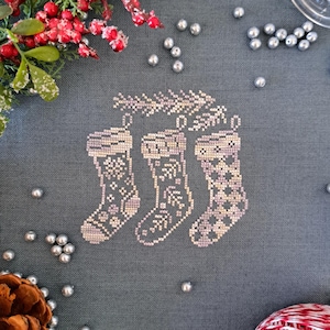 Fun Gifts Christmas Stockings Cross Stitch Pattern - Festive Ornament Tree Decorations Wishes - PDF Download - Artmishka - Anna Gutova