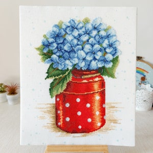 HORTENSIA - patrón de punto de cruz contado - Artmishka Cross Stitch - Descarga instantánea de archivo PDF